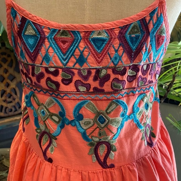 Umgee Tangerine Embroidered Bohemian Tank Top - Picture 11 of 12